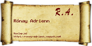 Rónay Adrienn névjegykártya