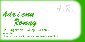 adrienn ronay business card